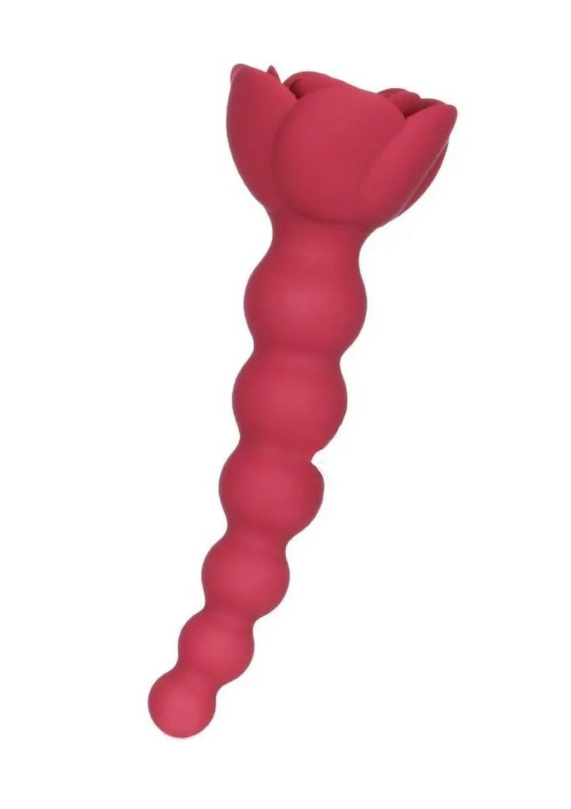 Lux Active Champion Rose Rechargeable Silicone Beaded Anal Probe with Bonus Bullet