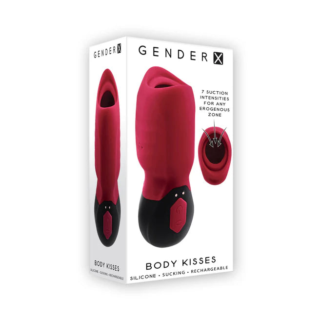 Gender X Body Kisses Rechargeable Silicone Vibrating Suction Massager