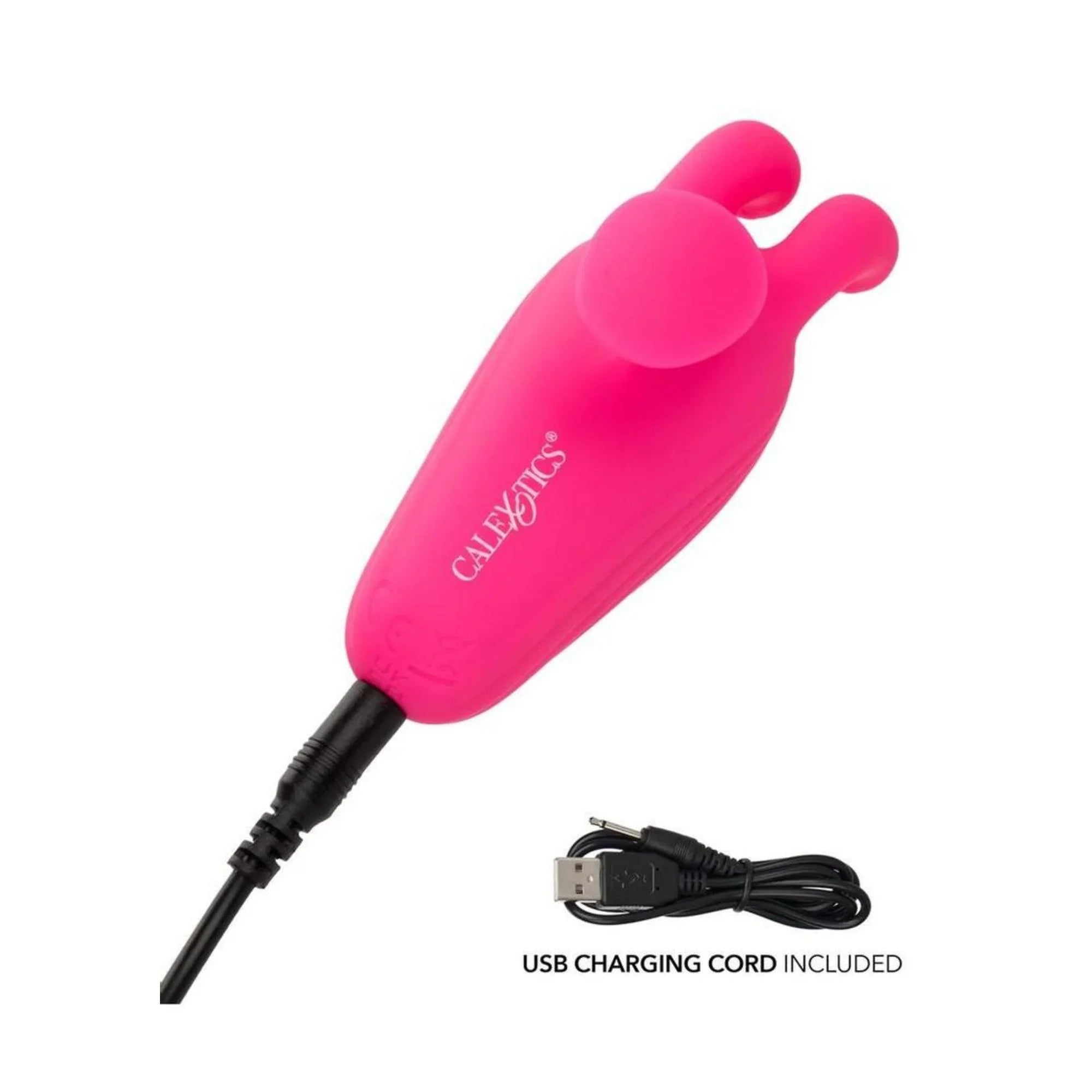 CalExotics Neon Vibes Kissing Bunny Rechargeable Silicone Vibrator