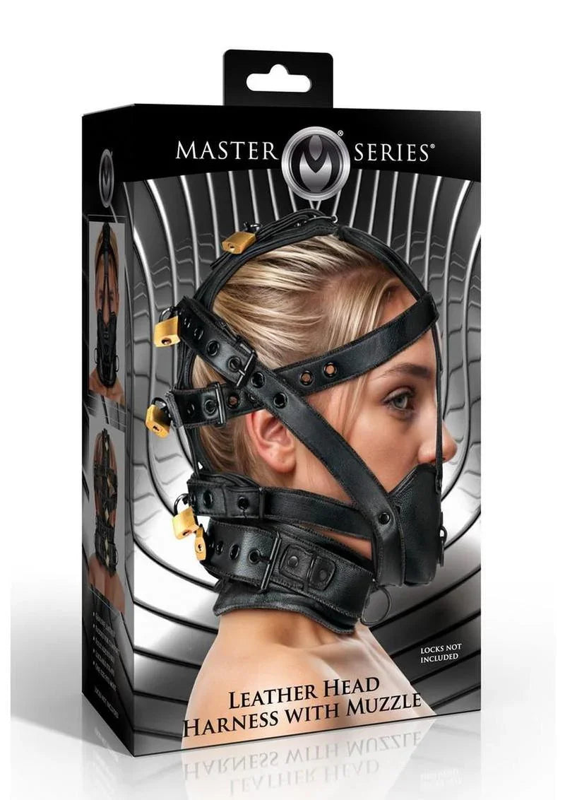 Master Series Leather Head Harness with Muzzle