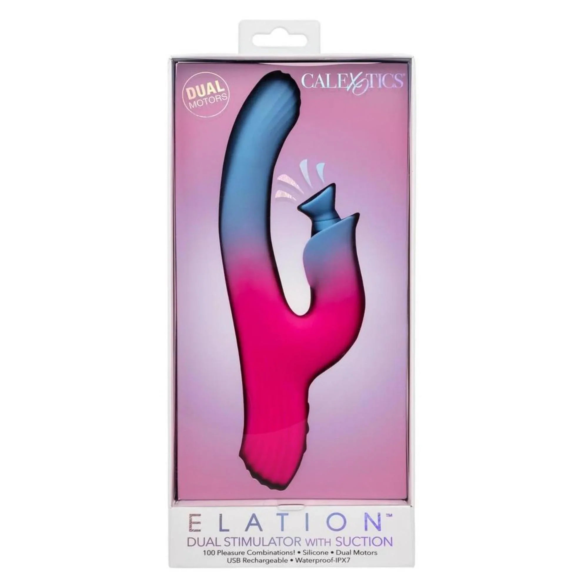 CalExotics Elation Rechargeable Silicone Dual Stimulator with Suction