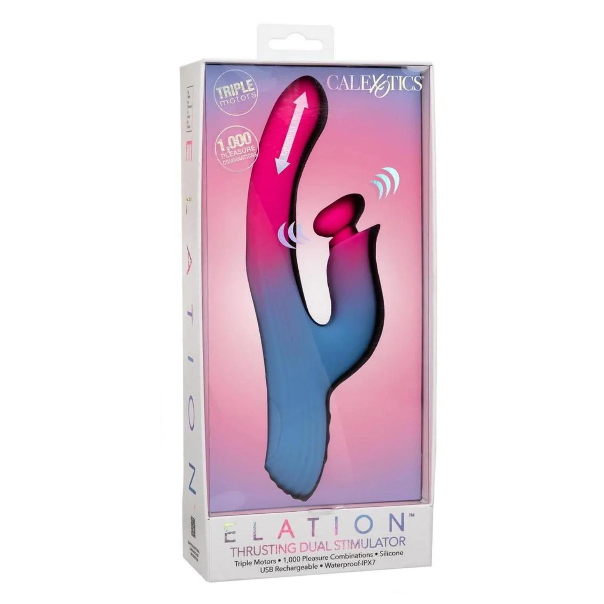 CalExotics Elation Thrusting Rechargeable Silicone Dual Stimulator