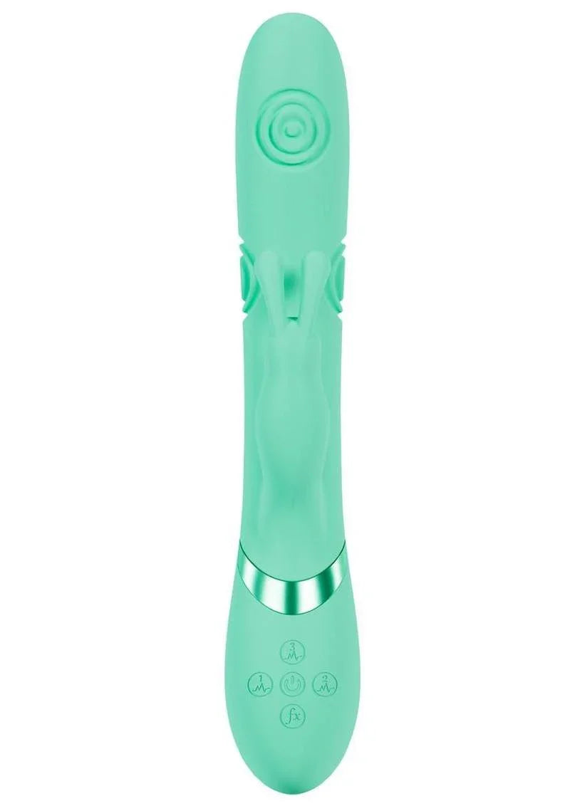 Vive Mimi 10 Function Silicone Rechargeable Triple Motor G-Spot Vibrating and Tapping Rabbit