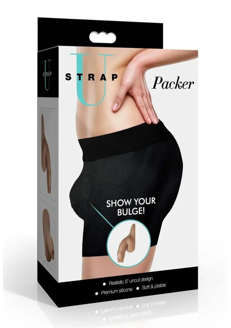 Strap U Uncut Packer Silicone 5.1in Dildo