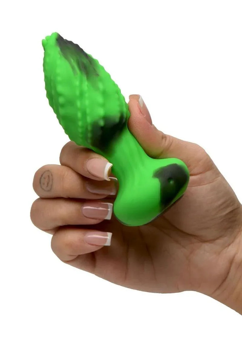 Creature Cocks Eye of the Spawn Rechargeable Silicone Vibrating & Squirming Butt Plug with Remote