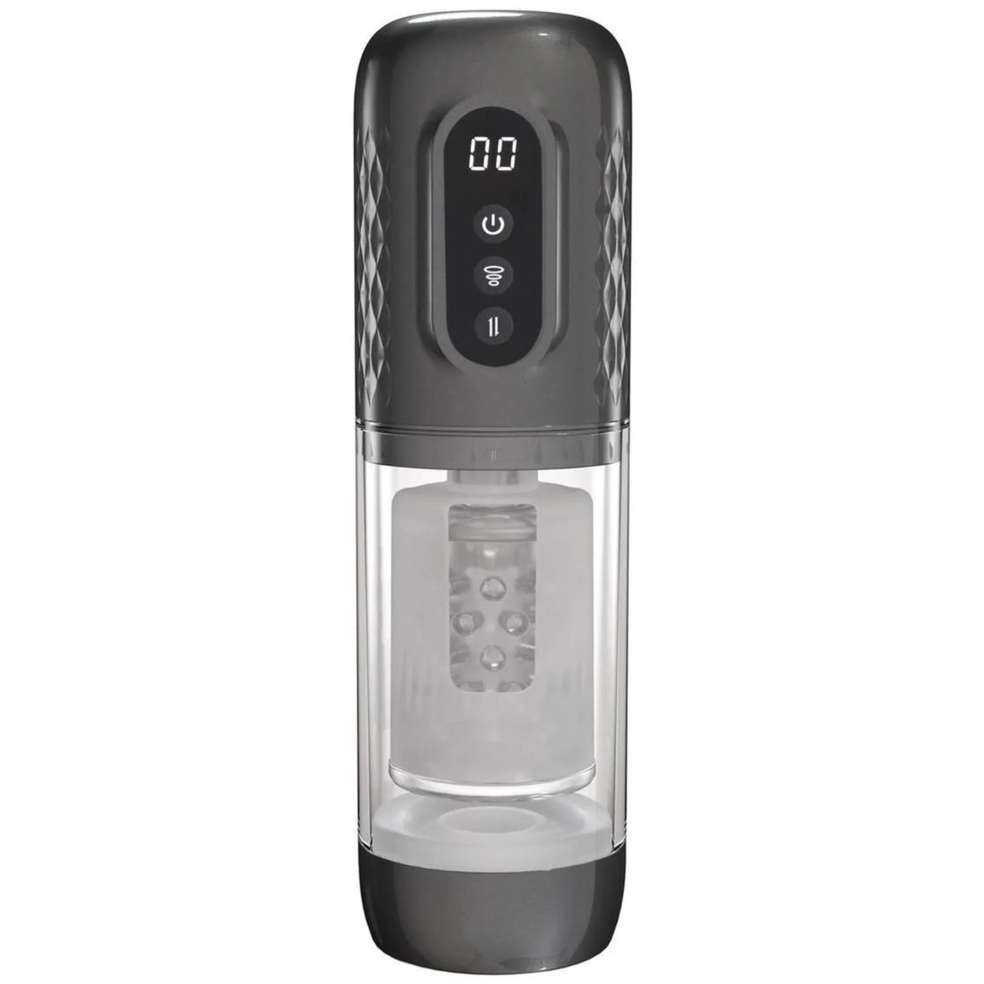 Pumped Vortex Multi Function Suction Rotating Thrusting Rechargeable Masturbator