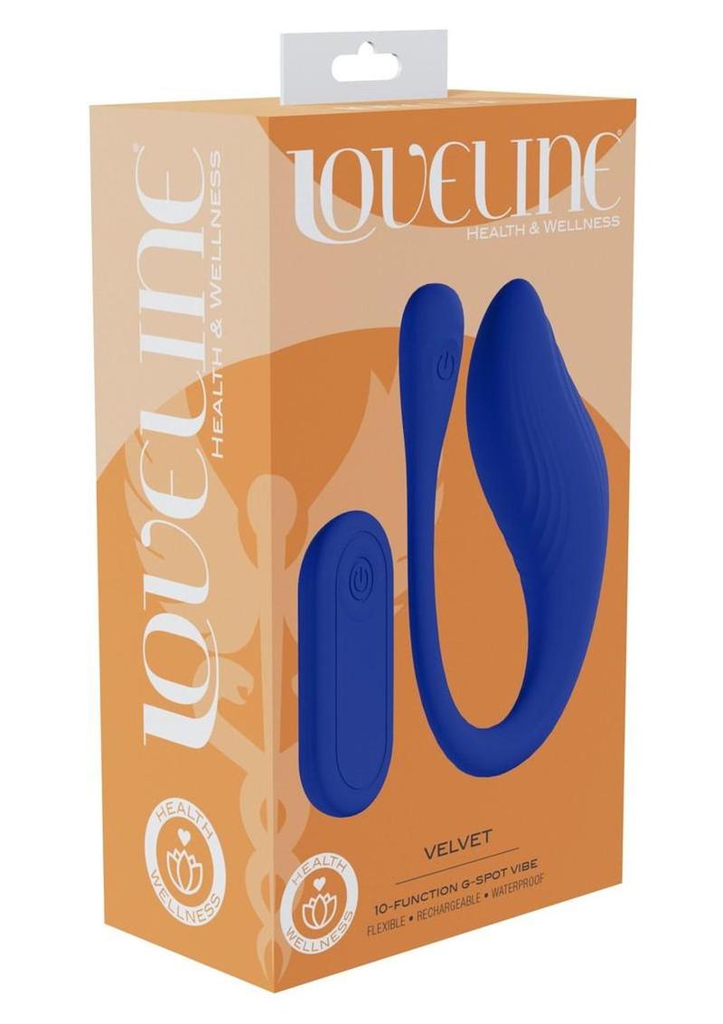 Loveline Velvet G-Spot 10 Function Rechargeable Silicone Vibrator with Remote Control