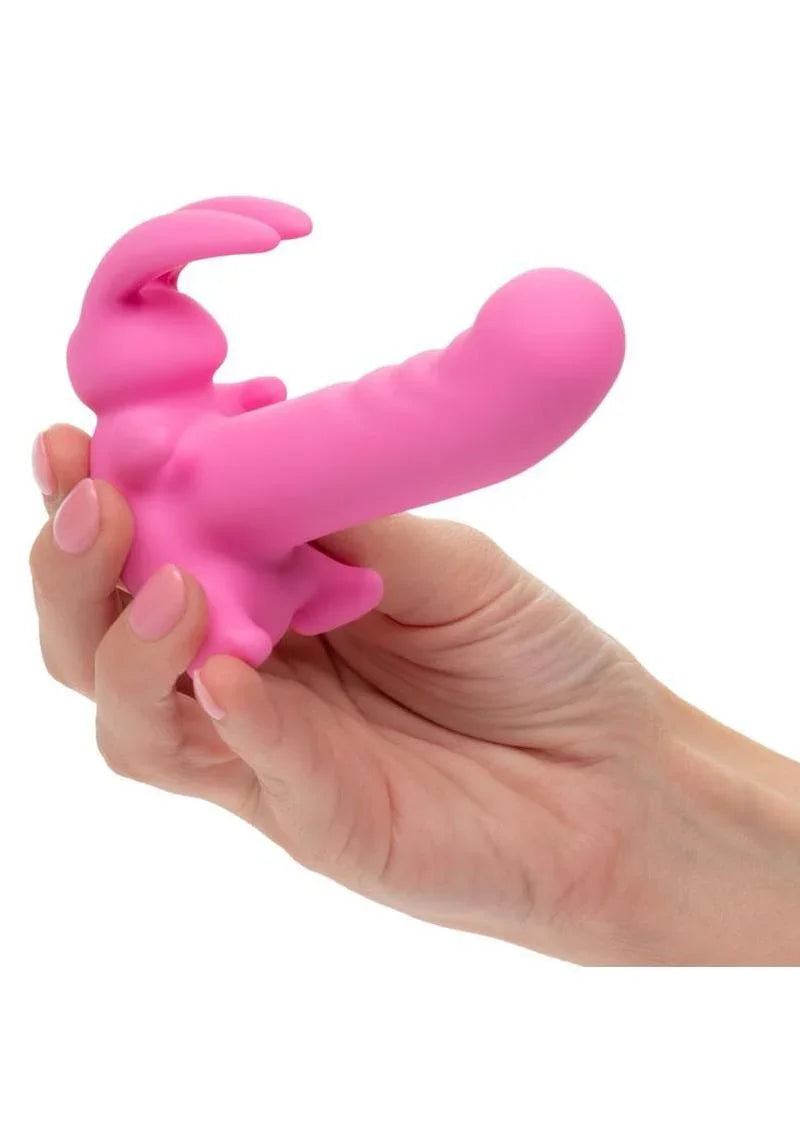 First Time Rechargeable Vibrating Bunny Dreams Rechargeable Silicone Vibrator with Clitoral Stimulator