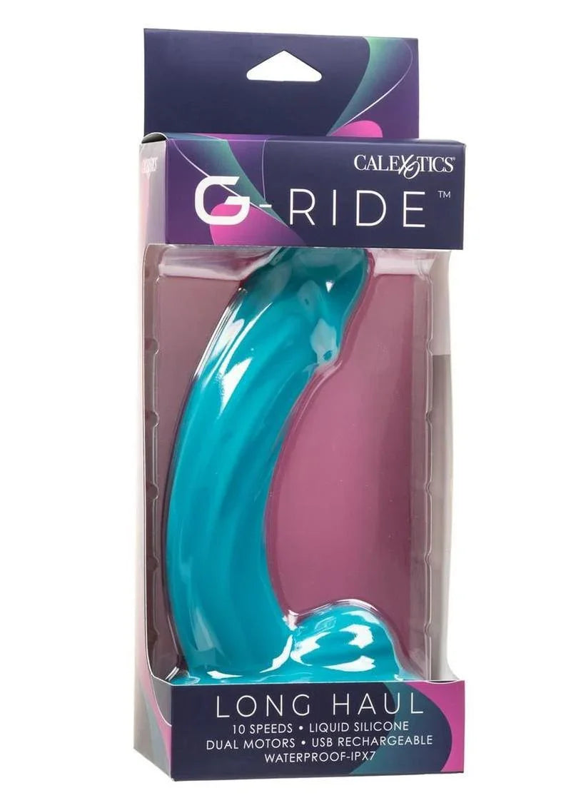 CalExotics G-Ride Long Haul Rechargeable Silicone Vibrating Dildo