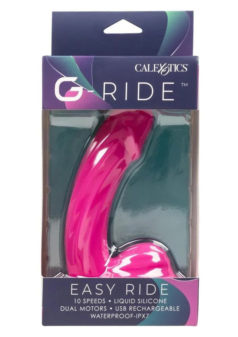CalExotics G-Ride Easy Ride Rechargeable Silicone Vibrating Dildo