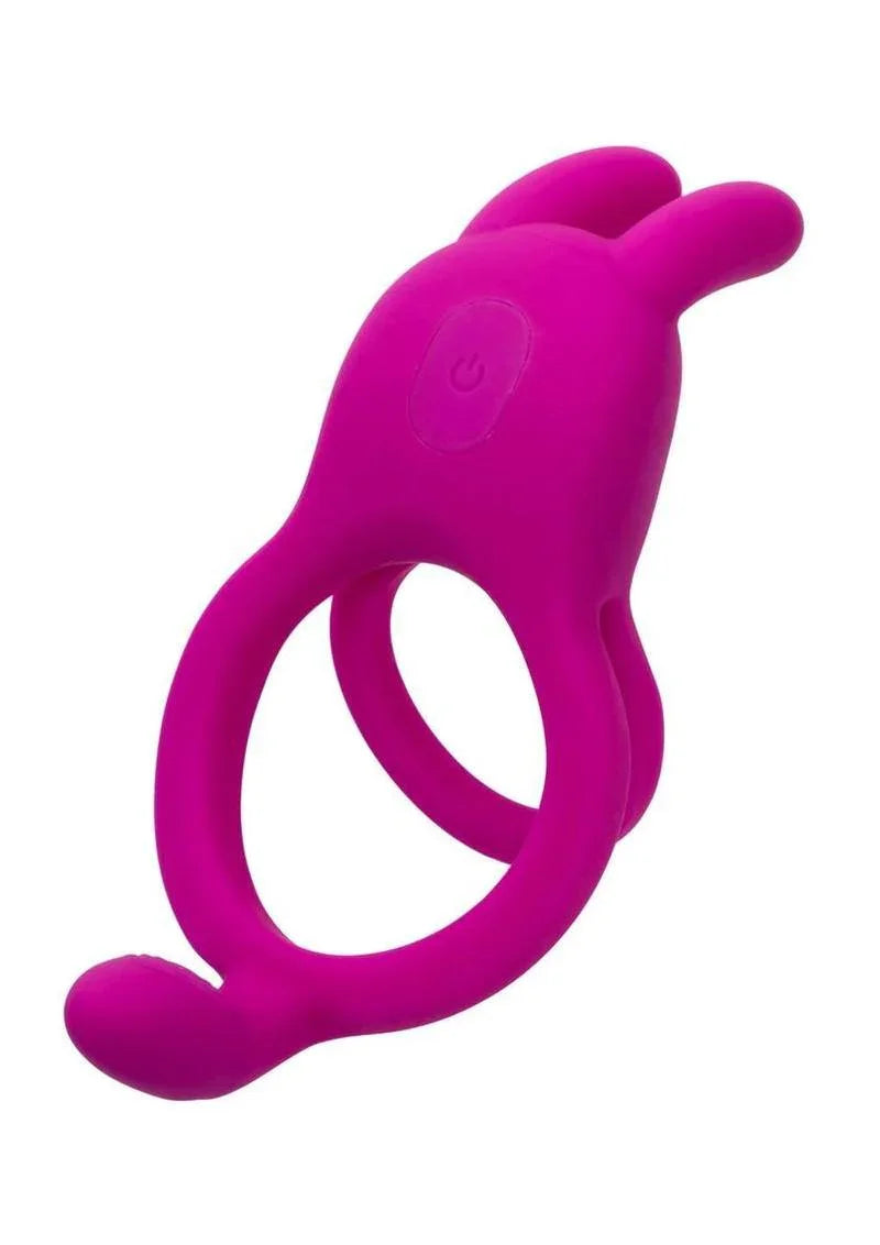 CalExotics Closer intimate Rechargeable Ring Touch Silicone Dual Vibe Cock Ring with Clitoral Stimulator