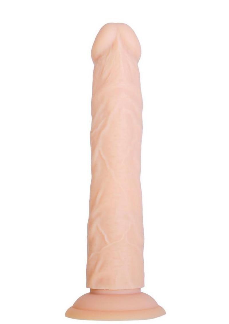 Naked Addiction Rotating & Thrusting Rechargeable Silicone Dong with Remote – 8 Inch