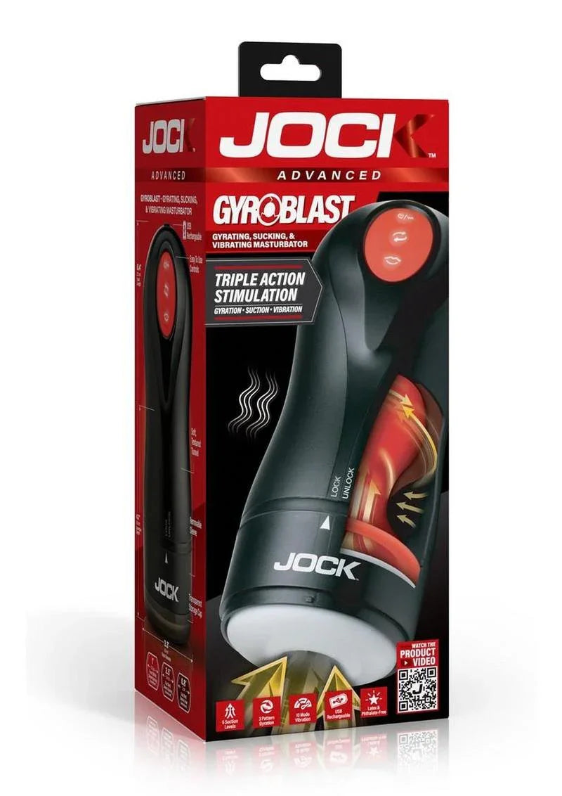 Jock Gyroblast Gyrating, Sucking & Vibrating Rechargeable Masturbator