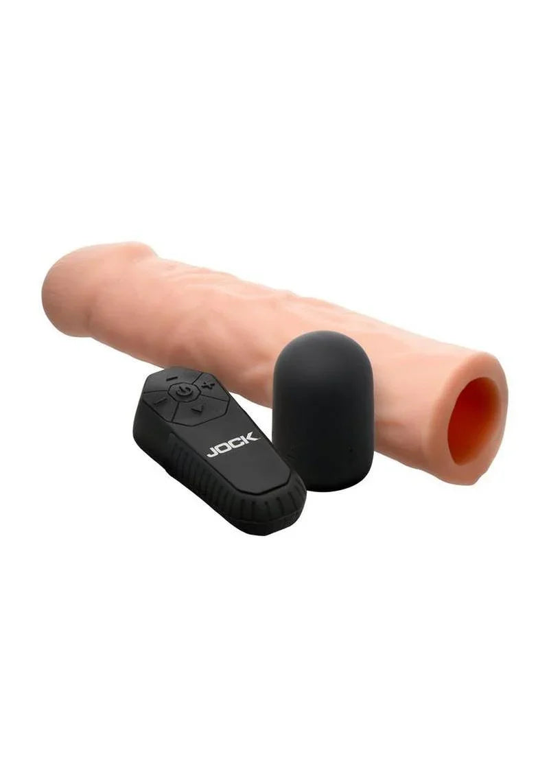 Jock Enhancers Vibrating Penis Extension Sleeve with Remote Control