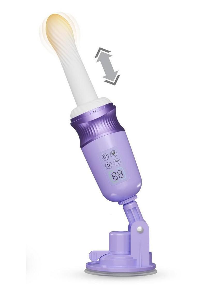 Temptasia Violet Vixen Rechargeable Thrusting Silicone Dildo with Mount