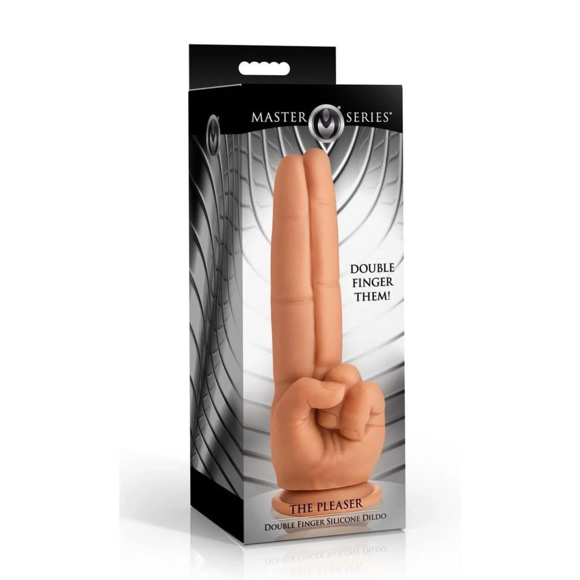 Master Series The Pleaser Double Finger Silicone Dildo