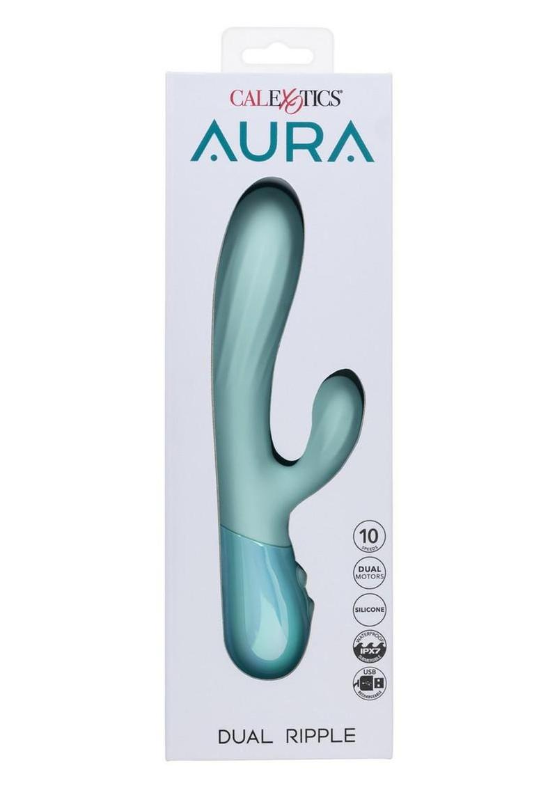 Aura Dual Ripple Rechargeable Silicone Rabbit Vibrator