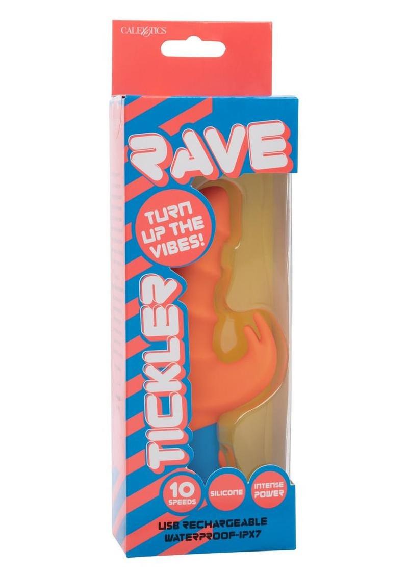 CalExotics Rave Tickler Rechargeable Silicone Vibrator with Clitoral Stimulator