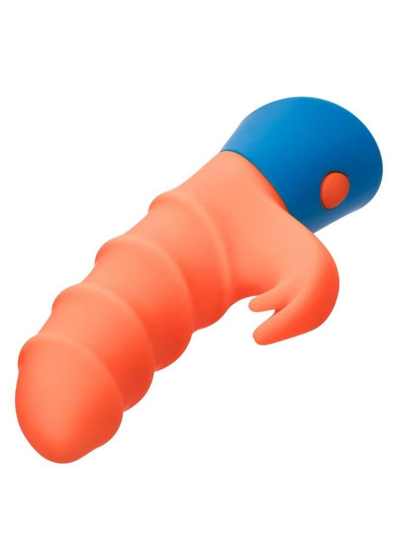 CalExotics Rave Tickler Rechargeable Silicone Vibrator with Clitoral Stimulator