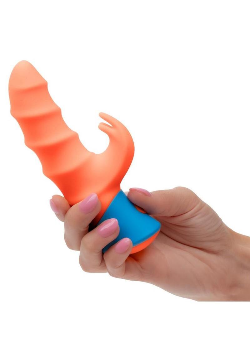 CalExotics Rave Tickler Rechargeable Silicone Vibrator with Clitoral Stimulator