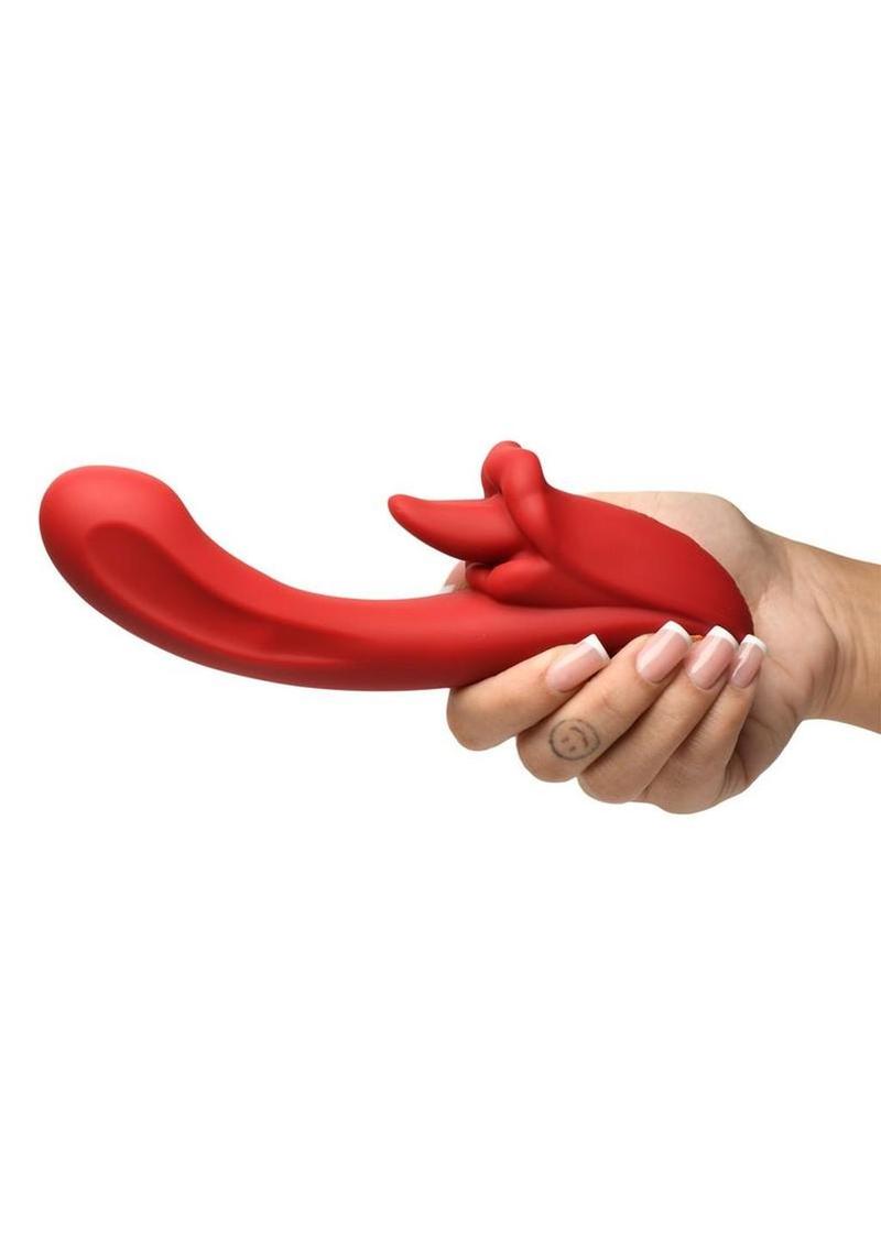 Lickgasm Lusty Licker Rechargeable Silicone Vibrator with Licking Tongue