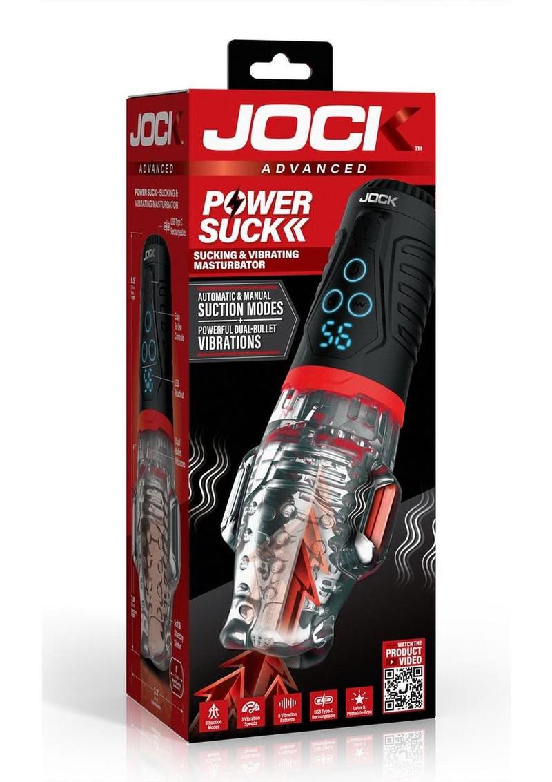 Jock Power Suck Sucking & Vibrating Rechargeable Masturbator with Remote