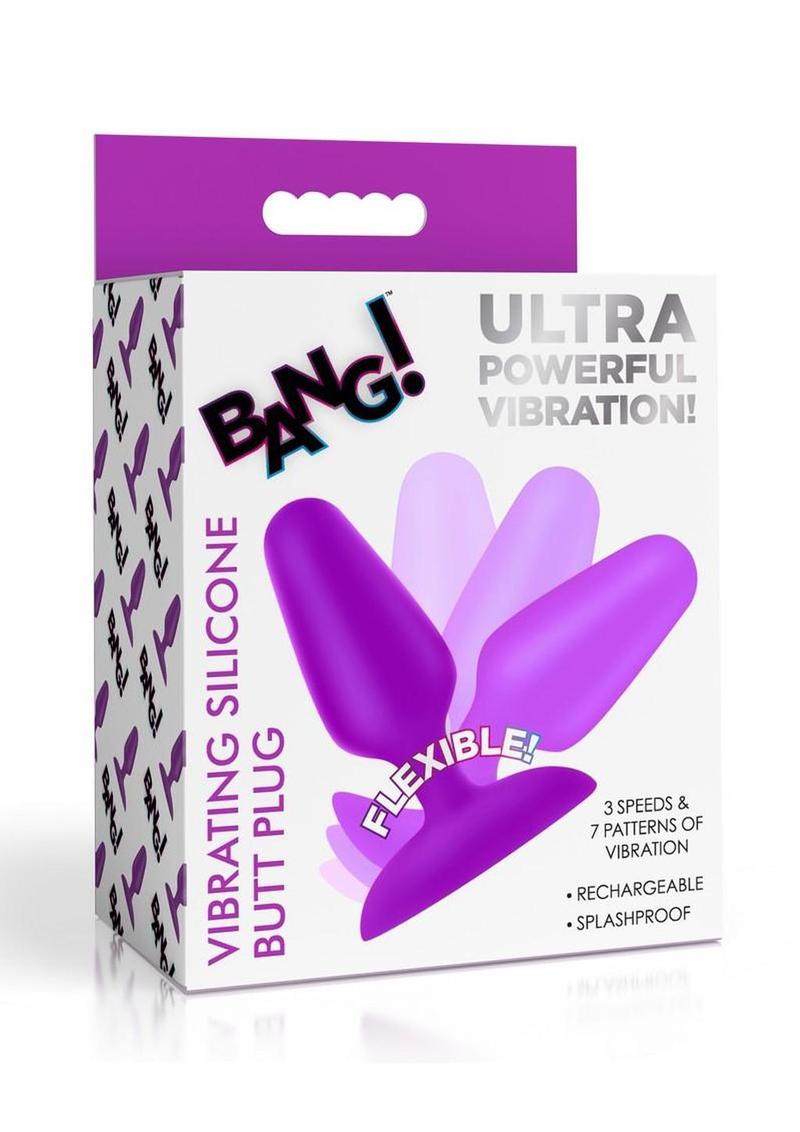 Bang! Flexible Vibrating Silicone Rechargeable Butt Plug