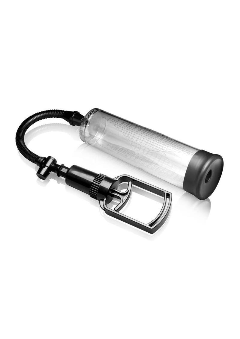 Jock Amp Up Penis Pump with Pull Rod – Manual Vacuum Pump with Graduated Cylinder