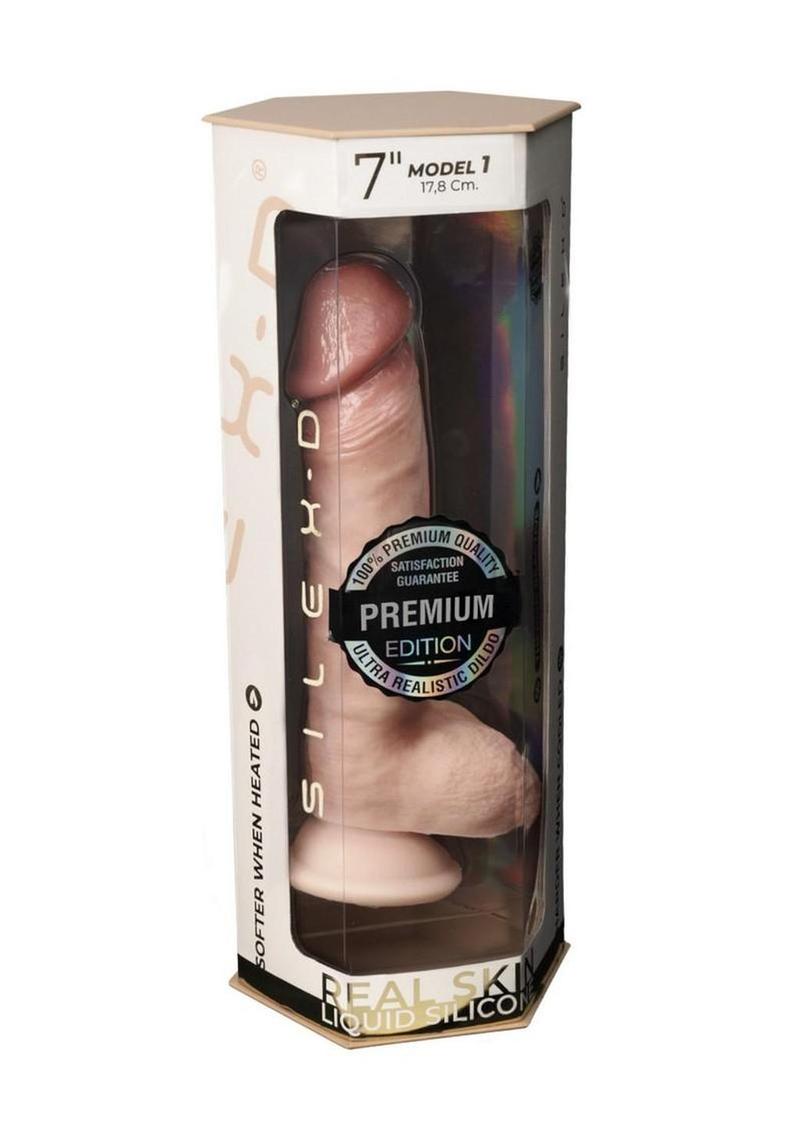 Silex-D Premium Real Skin Model 1 Silicone Dildo 7in – Liquid Silicone Real Feel Dildo