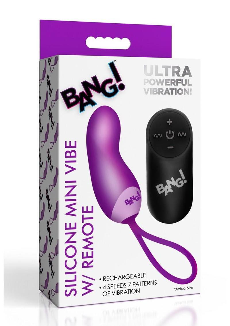 Bang Silicone Rechargeable Mini Vibrator with Remote Control