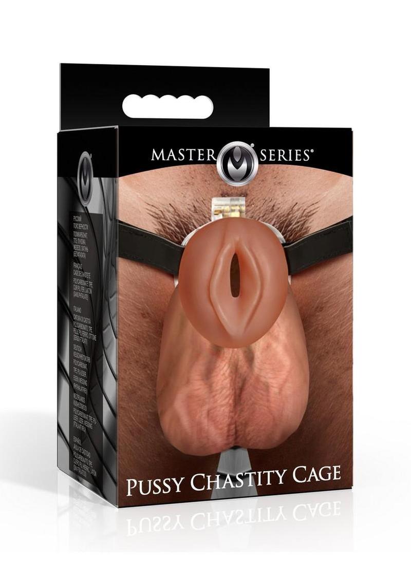 Master Series Pussy Chastity Cage with Adjustable Harness