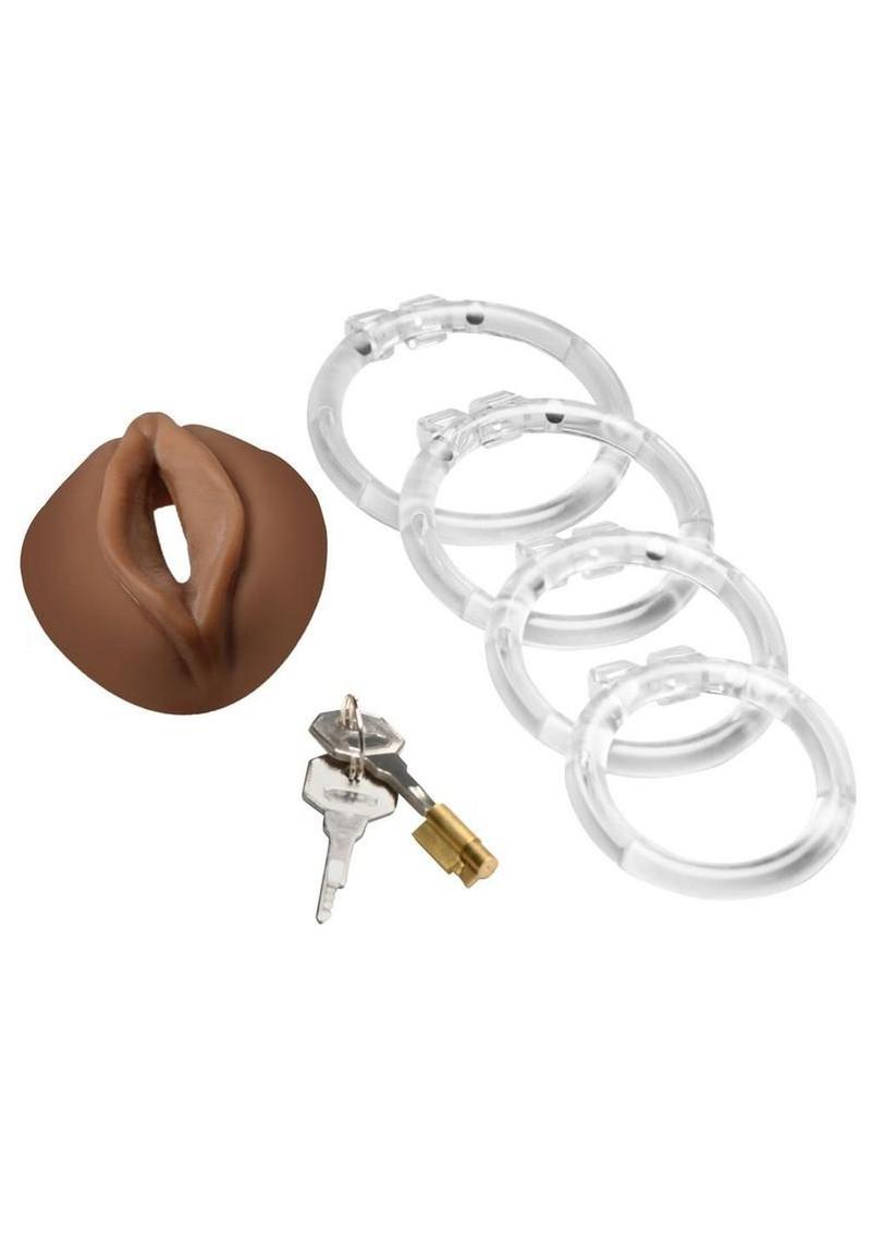 Master Series Pussy Chastity Cage with Adjustable Harness