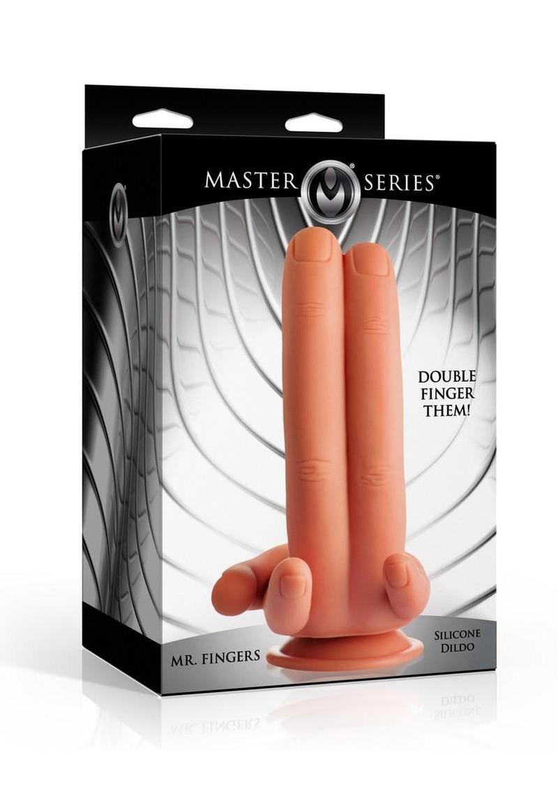 Master Series Mr Fingers Silicone Dildo with Suction Cup – 7.8 Inch