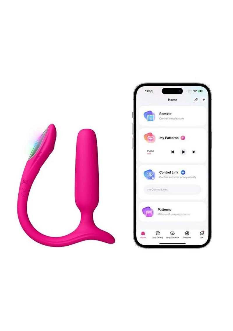 Lovense Lush Anal App-Controlled Vibrating Plug – Light Up Silicone Remote Toy