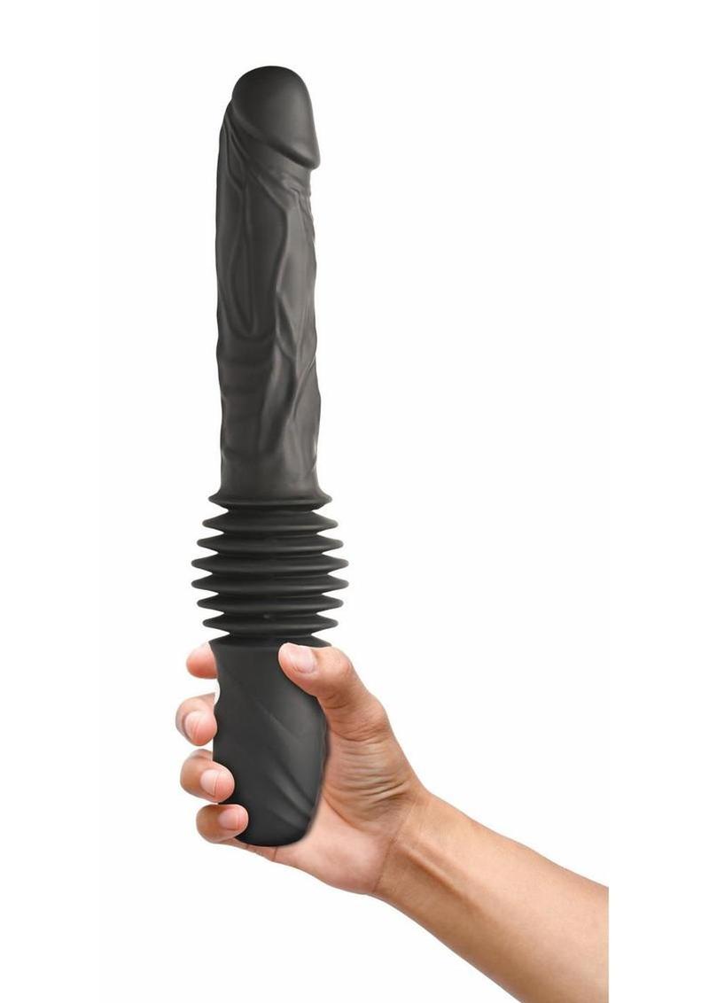 Master Series Double Pounder Thrusting Vibrating Dildo with Remote