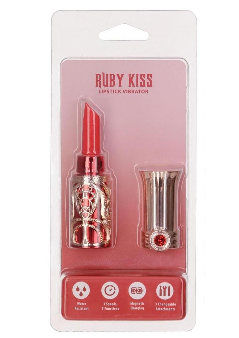 Ruby Kiss Lipstick Clitoral Stimulator Set