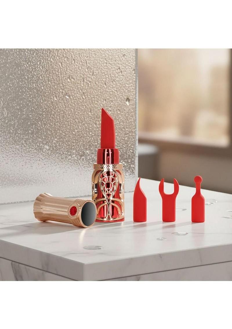 Ruby Kiss Lipstick Clitoral Stimulator Set