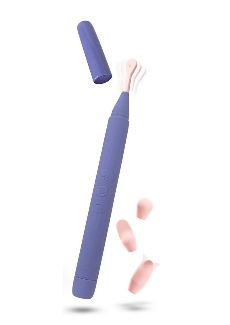 Blush Collection Juno Oscillating Wand Vibrator – Rechargeable Silicone with Attachments