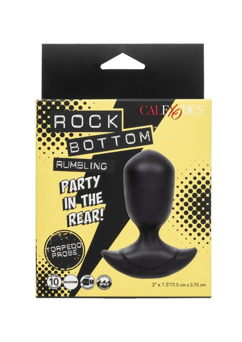 Rock Bottom Rumbling Torpedo Silicone Probe – Rechargeable Waterproof Vibrating Probe