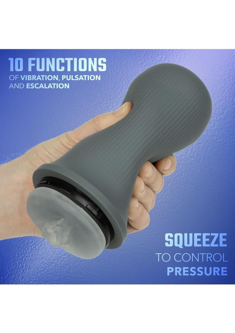 Milk Master Grip-N-Stroke Rechargeable Masturbator – Textured Sleeve with Suction Control