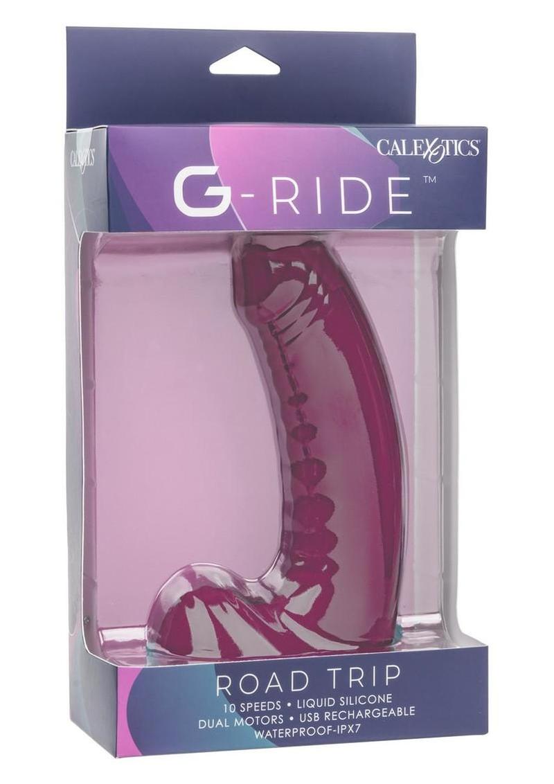 G-Ride Road Trip Dual Motor Vibrating Dildo 6.75” – Suction Cup Silicone