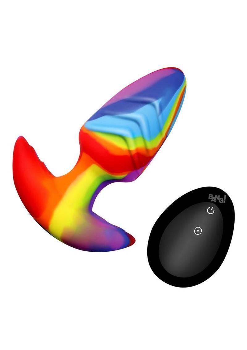 Bang Rotating & Vibrating Silicone Butt Plug – Rechargeable Remote Control