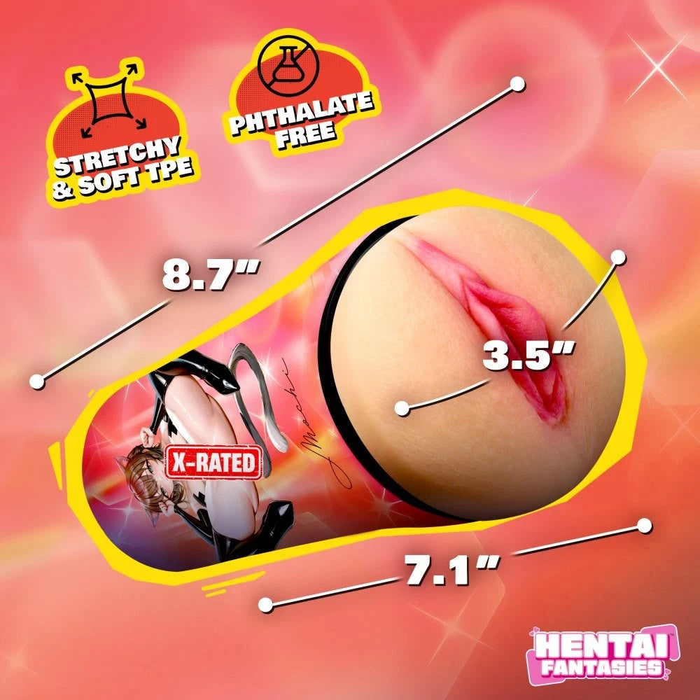 Hentai Fantasies Mochi Cat Girl Stroker – Textured TPE Sleeve with Removable Design
