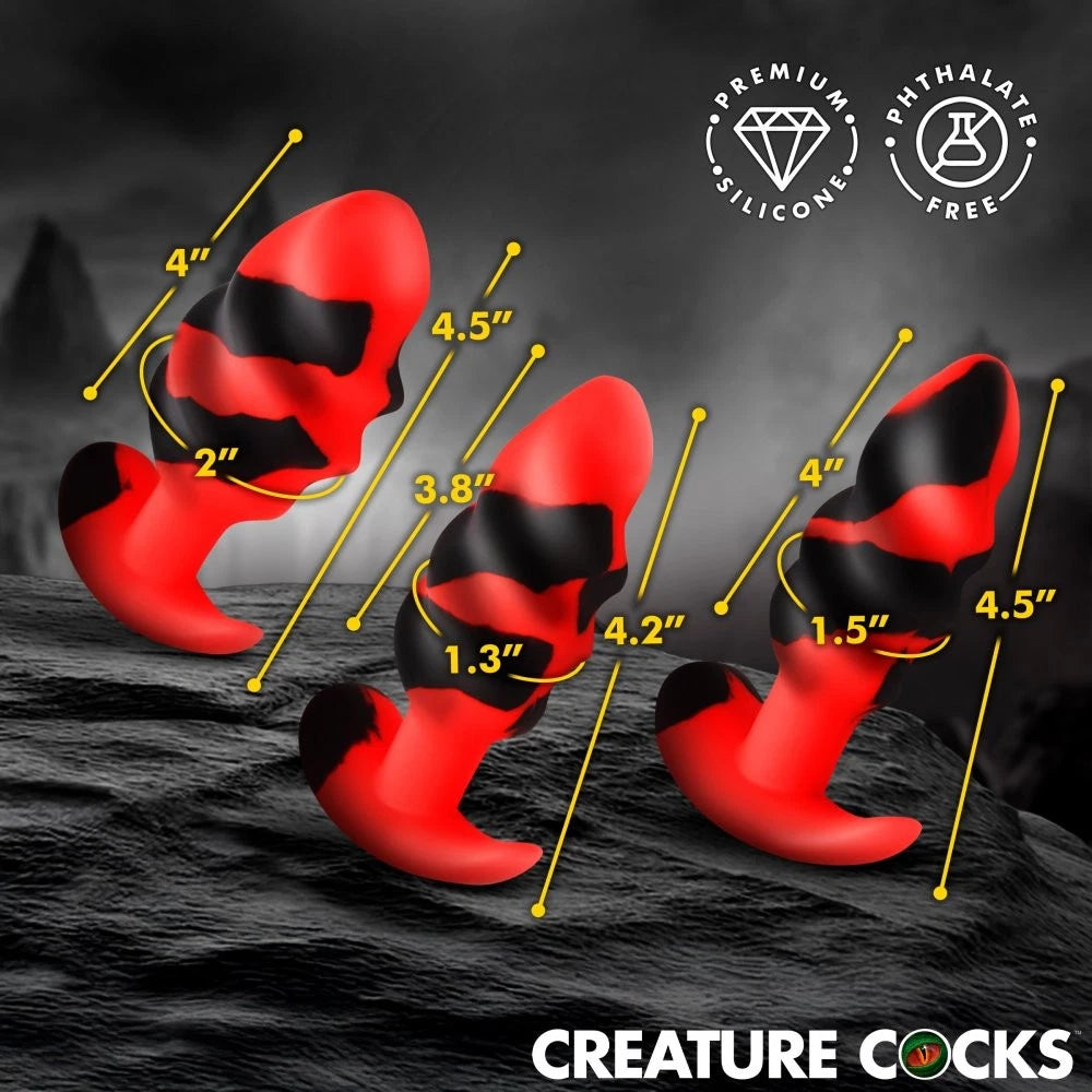 Creature Cocks Dragon Trainer Silicone Butt Plug Set (3 Piece)