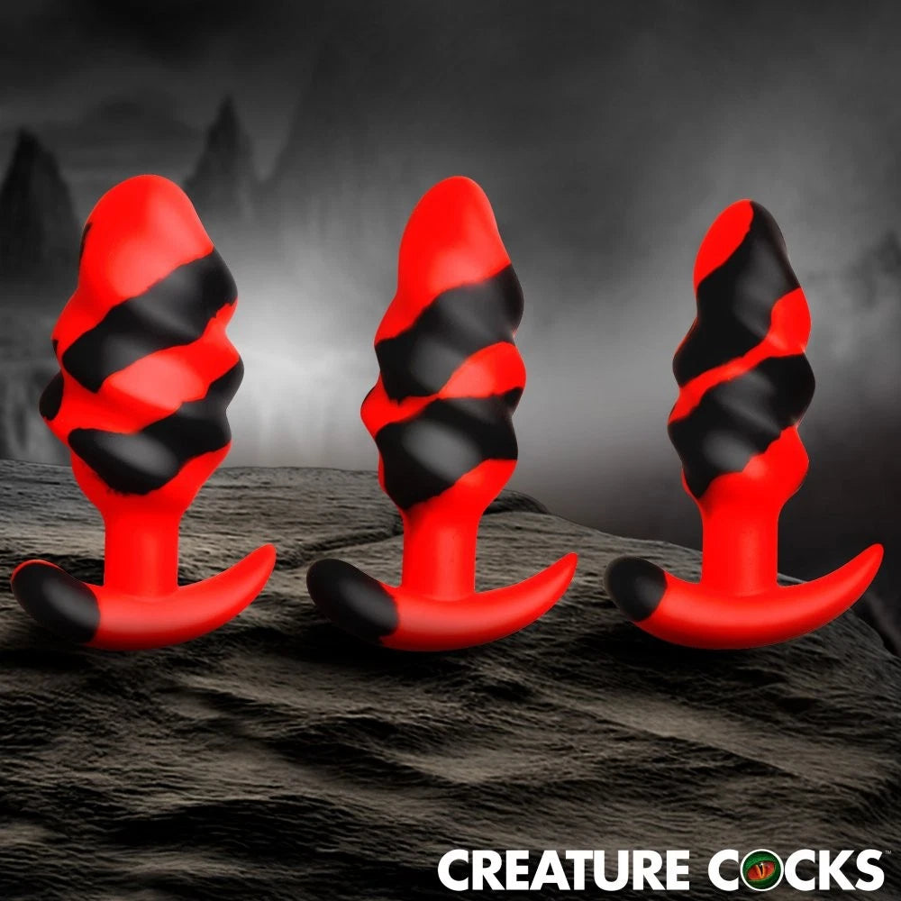 Creature Cocks Dragon Trainer Silicone Butt Plug Set (3 Piece)