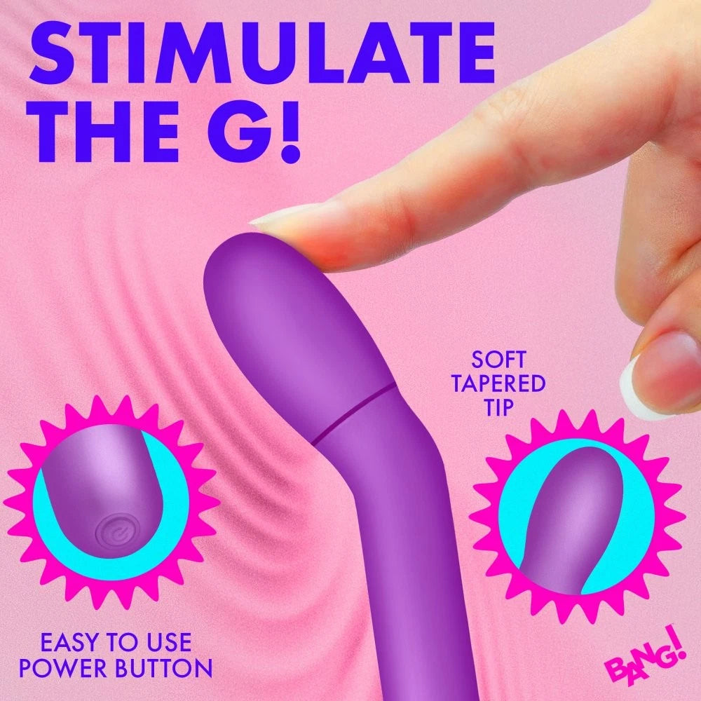 Bang Slim G-Spot Silicone Vibrator – Curved Rechargeable Design with Multiple Modes