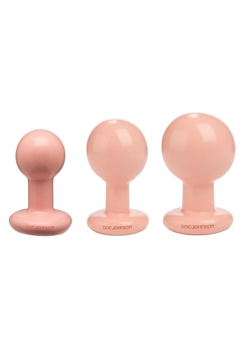 Classic Round Butt Plug Set (3 Piece) – Graduated Training Silicone Set