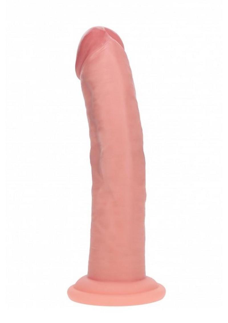 RealRock Dual Layered Silicone Curved Realistic Dildo with Suction Cup 7in