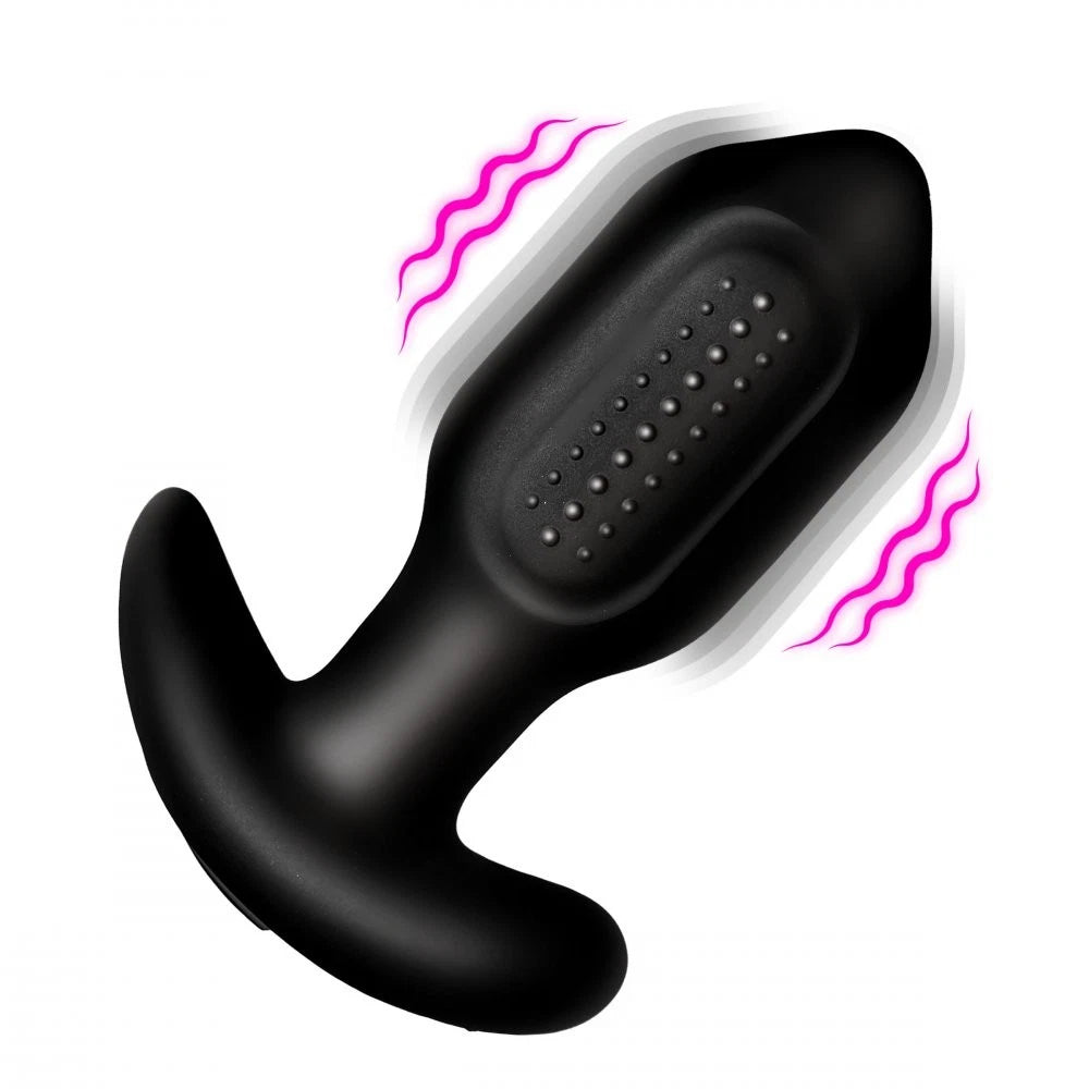 Bang! Bumpy Vibrating Silicone Butt Plug – Rechargeable Waterproof Anal Vibrator
