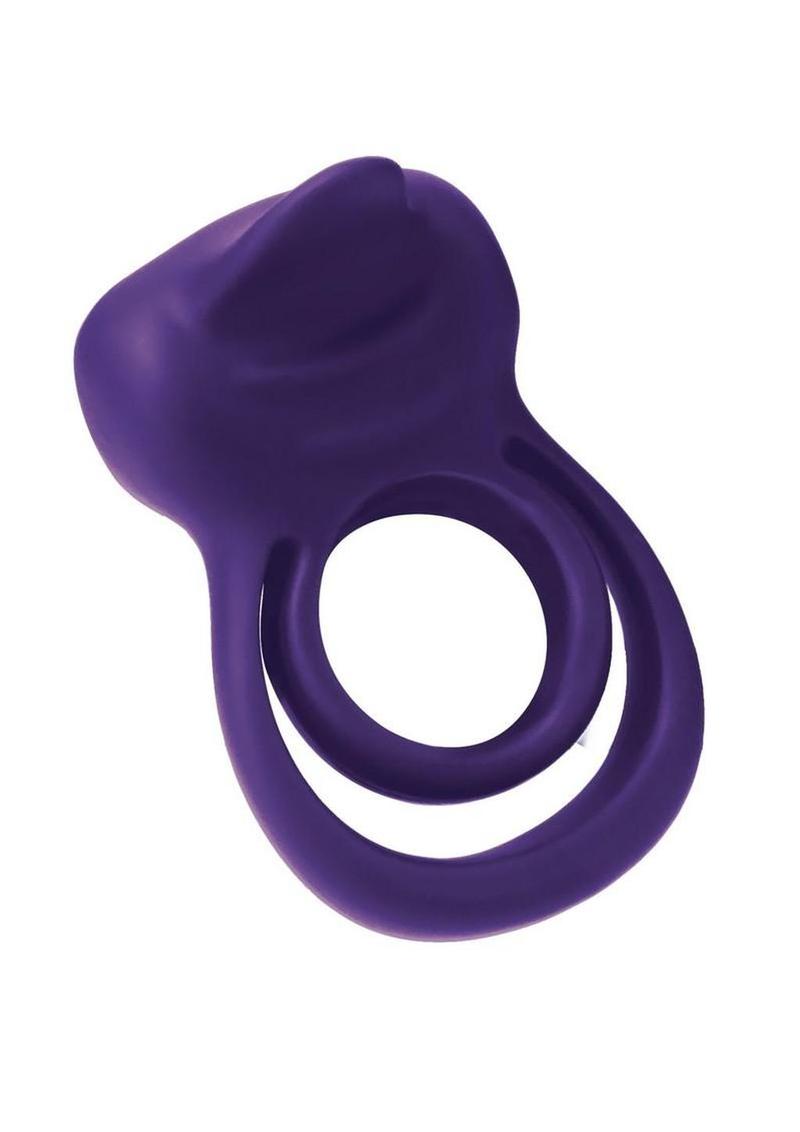 VeDo Trust Rechargeable Silicone Cock Ring – Dual Ring with Vibrating Tongue